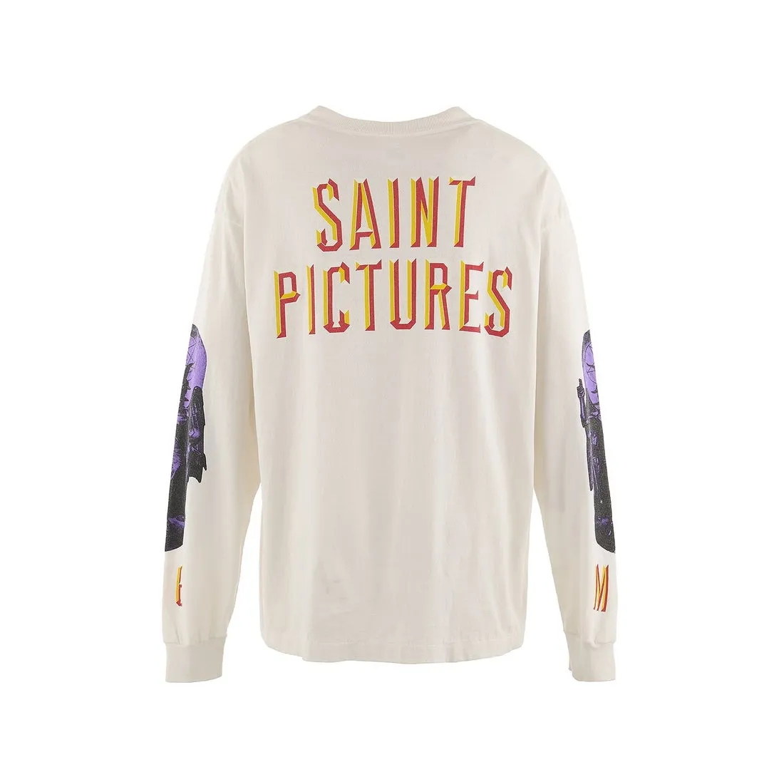SAINT Mxxxxxx SAINT PICTURES L/S TEE/WHITE Columbia Pictures SAINT Goddess Long Sleeve Off-White S-XL Pays tribute to the Columbia Pictures Title Goddess. Full of fun. Ready-made clothes are washed. The texture is soaring. Authentic level printing is restored. Look for cylindrical seamless fabrics. It is almost meaningless if it is not a cylindrical fabric.